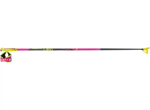 Leki HRC Junior children's cross-country poles neon pink/black/neon yellow