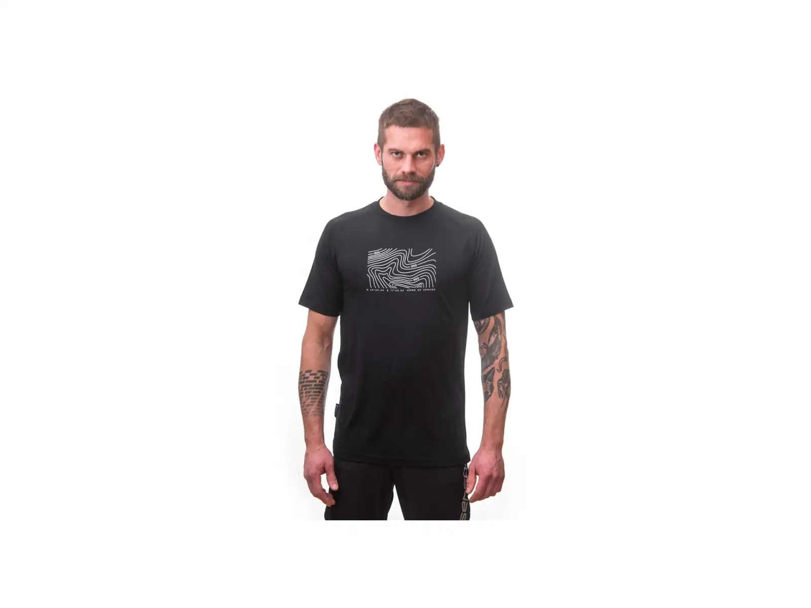 Sensor Merino Air PT Locate men's shirt short sleeve Black