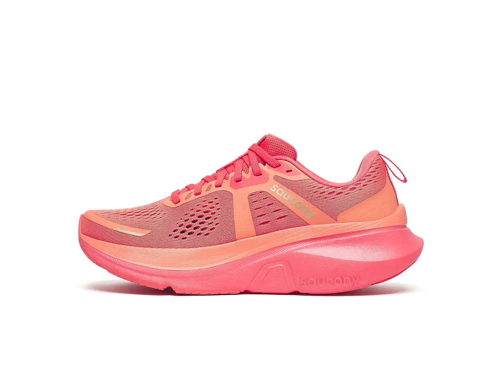 Saucony Guide 18 women's running shoes salmon/coral