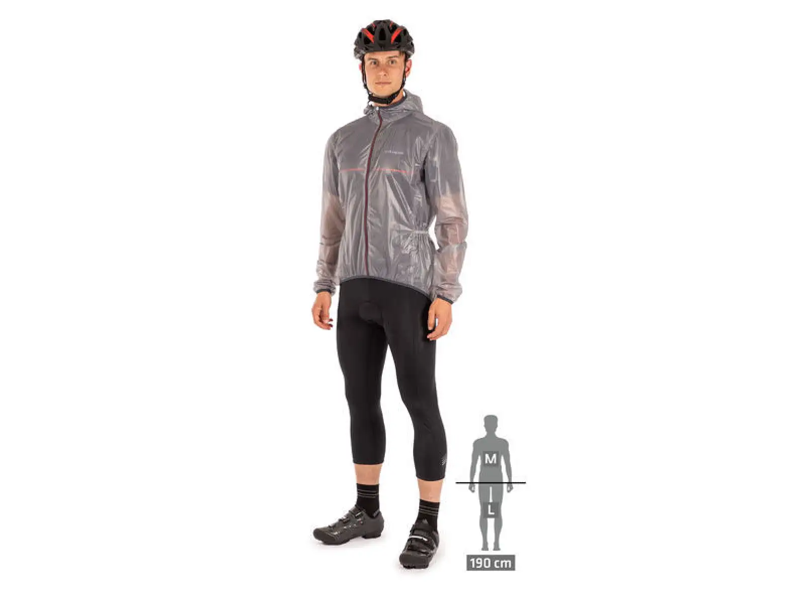 Etape Vento men's raincoat grey transparent