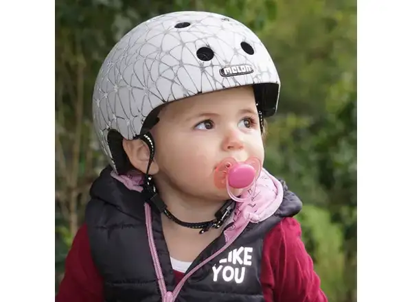 Melon Toddler Reflective children's reflective helmet Magic White