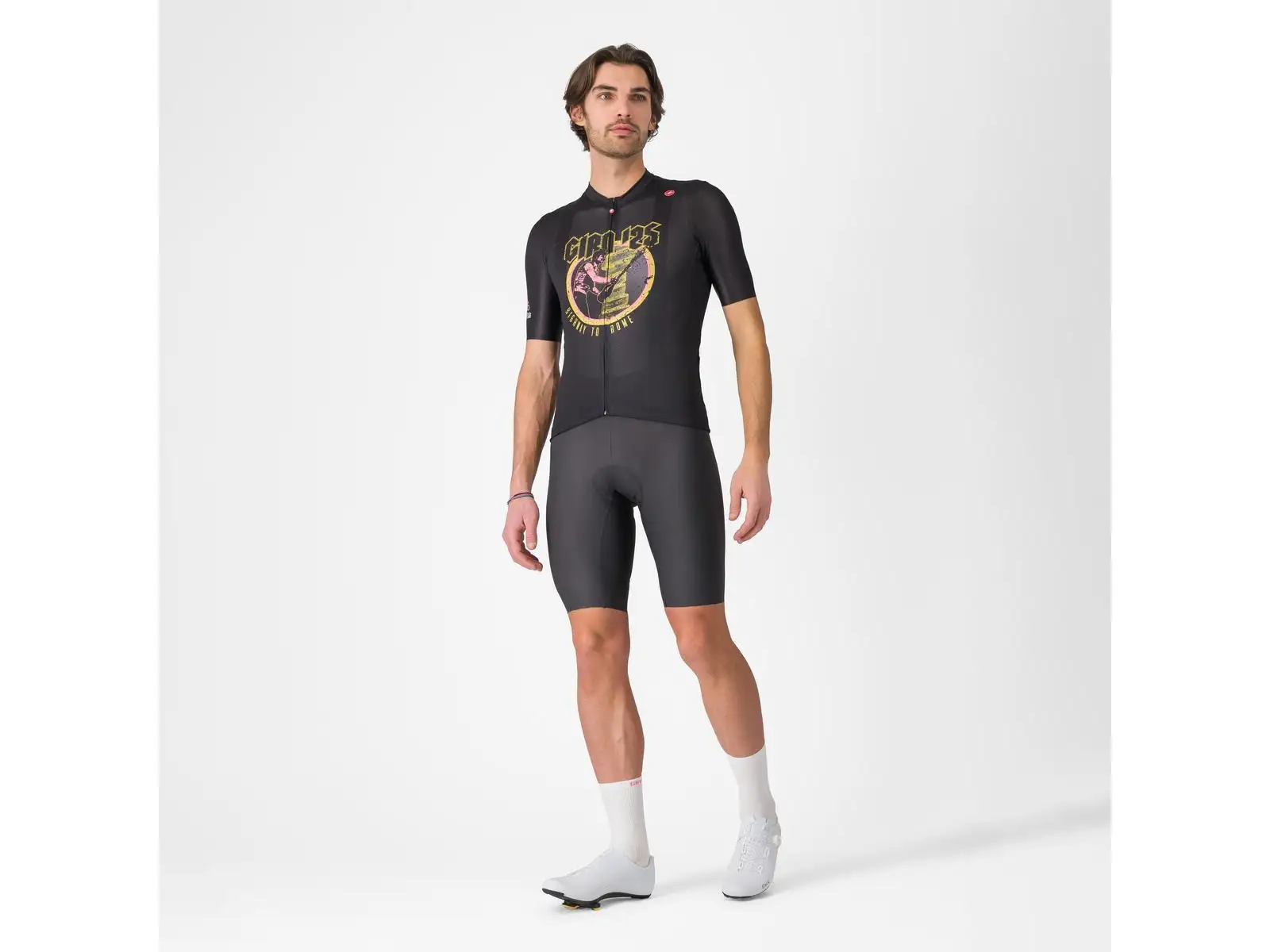 Castelli Giro Highway To Rome men's jersey short sleeve Nero