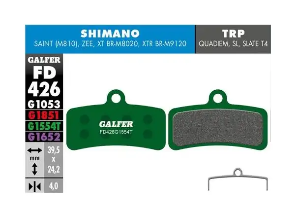 Galfer FD426 Pro G1554T brake pads for Shimano/Tektro/TRP