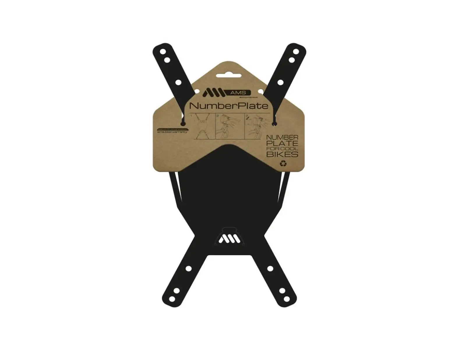 All Mountain Style Number Plate number plate Black