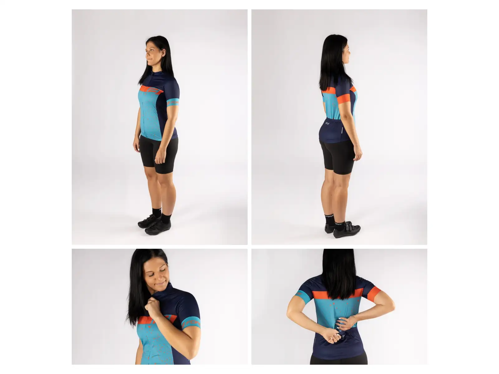 Force Spray Lady jersey short sleeve blue/orange