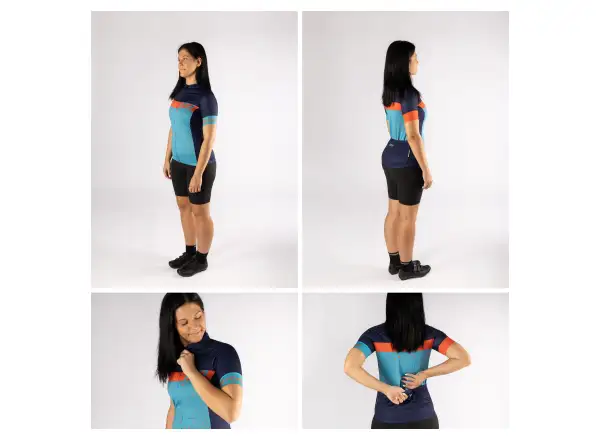 Force Spray Lady jersey short sleeve blue/orange
