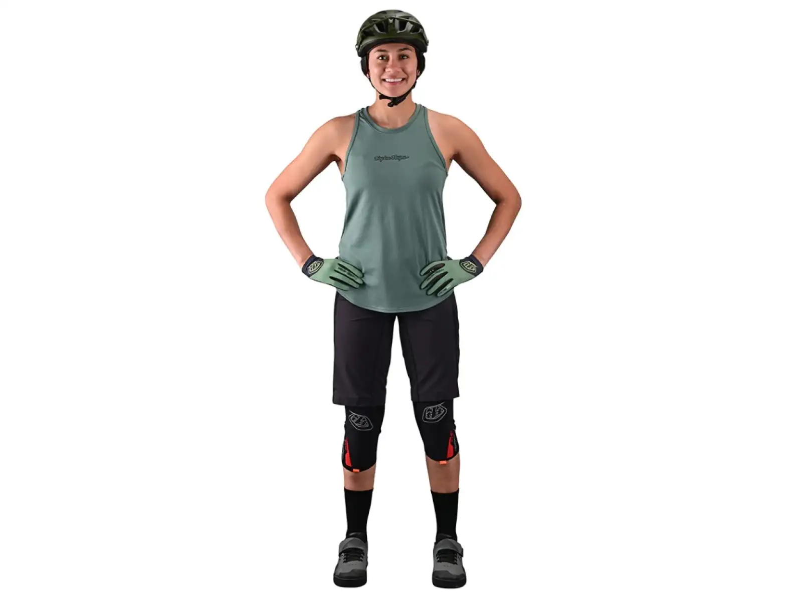 Troy Lee Designs Luxe women's sleeveless jersey Solid steel green