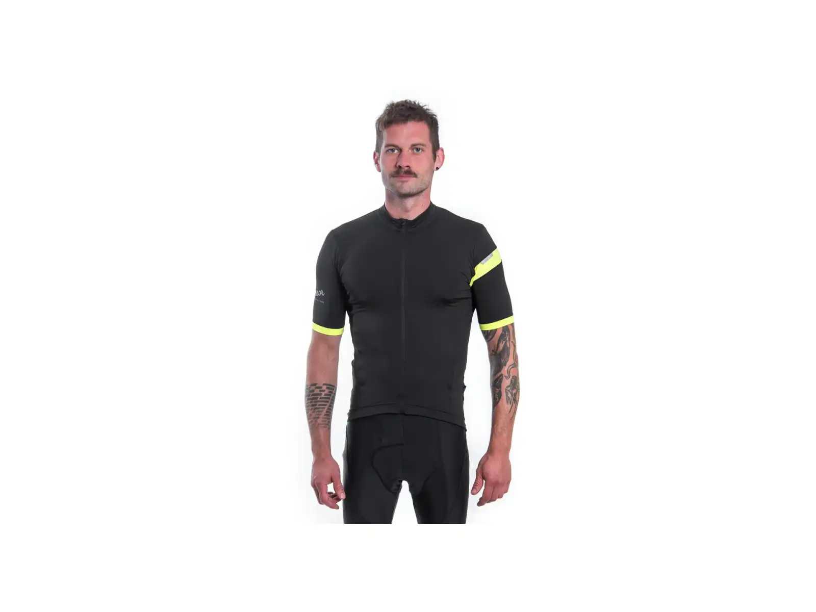 Sensor Cyklo Coolmax Classic men's jersey with short sleeve True Black