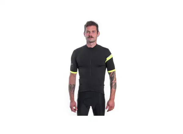 Sensor Cyklo Coolmax Classic men's jersey with short sleeve True Black