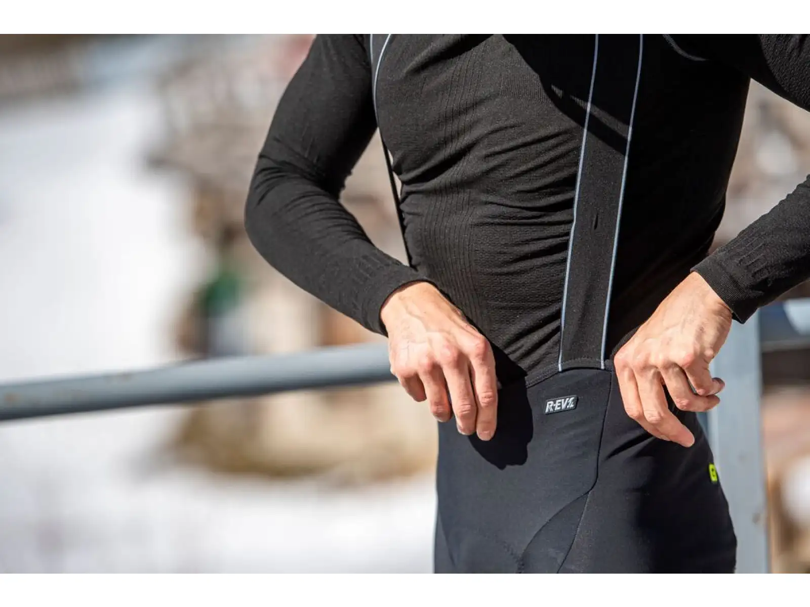 Alé R-EV1 Nordik Plus men's winter bib tights with pad Black