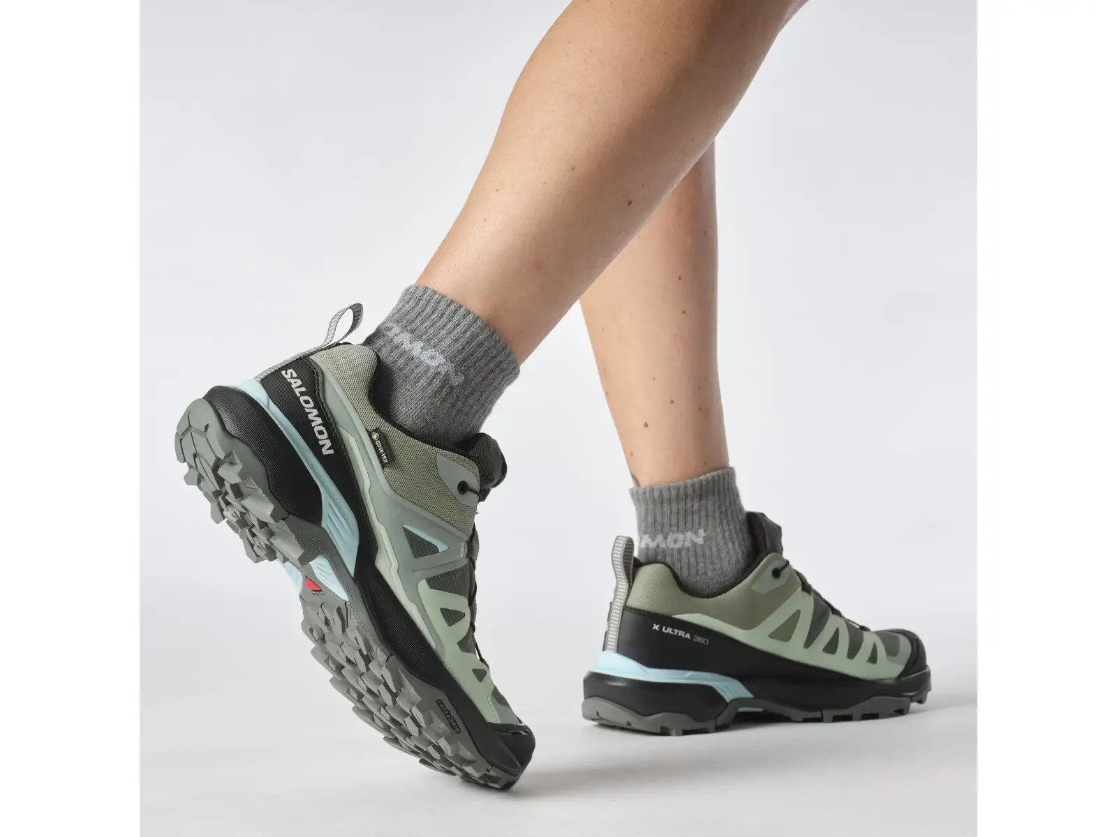 Salomon X Ultra 360 GTX women's hiking shoes Sedona Sage/Black/Sea Foam