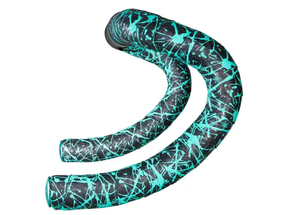 Supacaz Super Sticky Kush Splat tape Celeste/Celeste plugs
