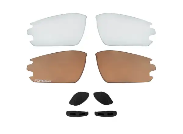Force Calibre cycling glasses grey/yellow/yellow mirror lenses