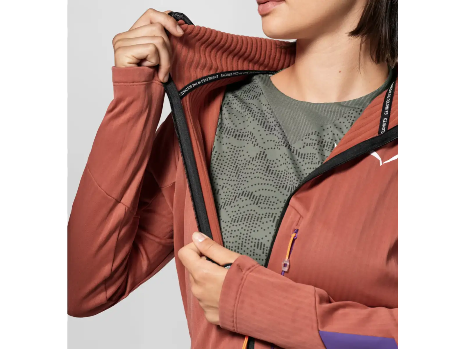 Salewa Pedroc 3 Hooded women's sweatshirt Etruscan Red