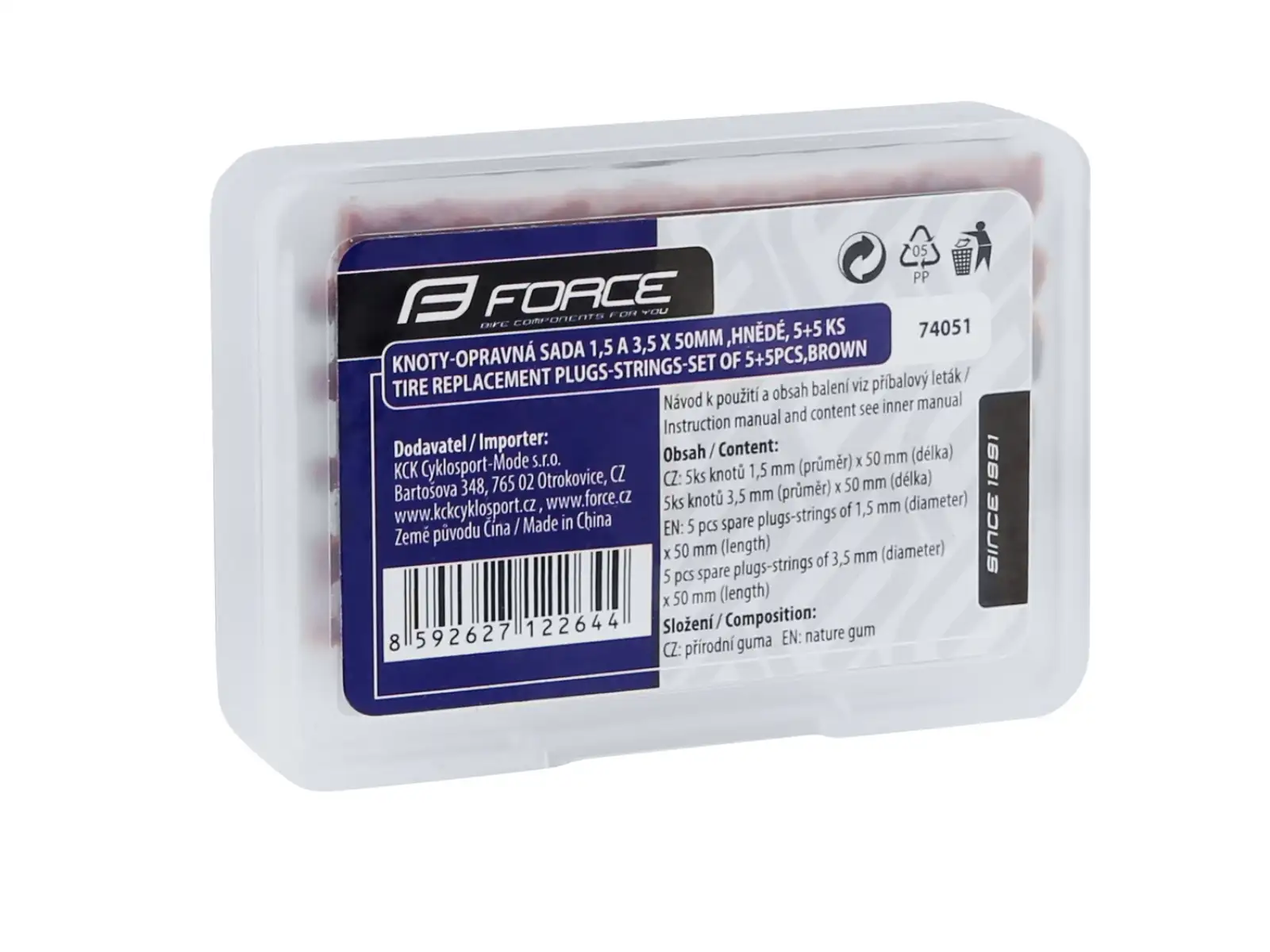 Force replacement wicks for tubeless tire repair - 5 + 5 pieces