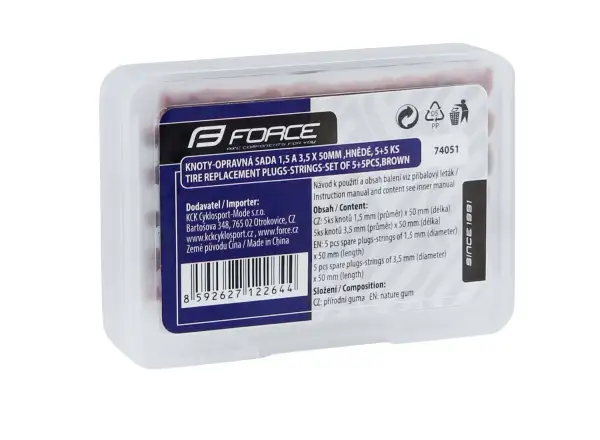 Force replacement wicks for tubeless tire repair - 5 + 5 pieces
