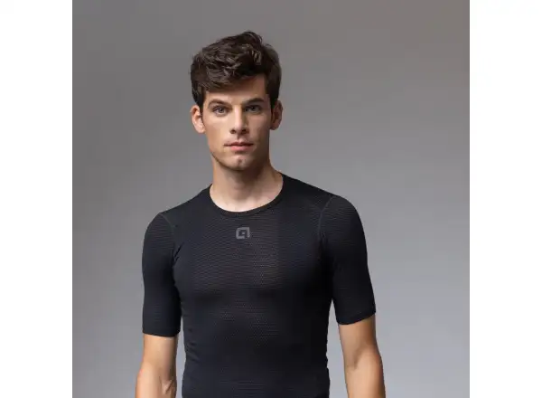Alé Intimo Merino men's undershirt short sleeve Black