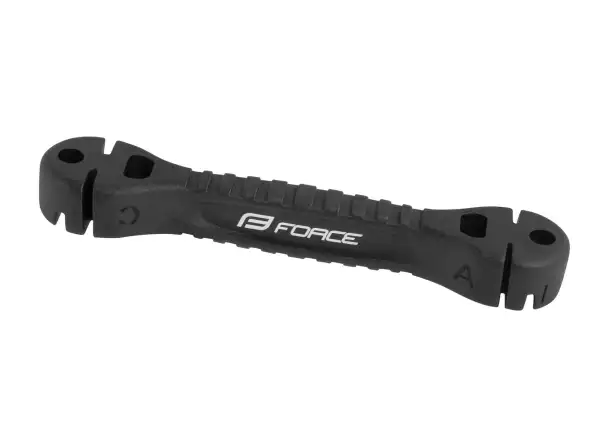 Force universal wrench for holding flat spokes