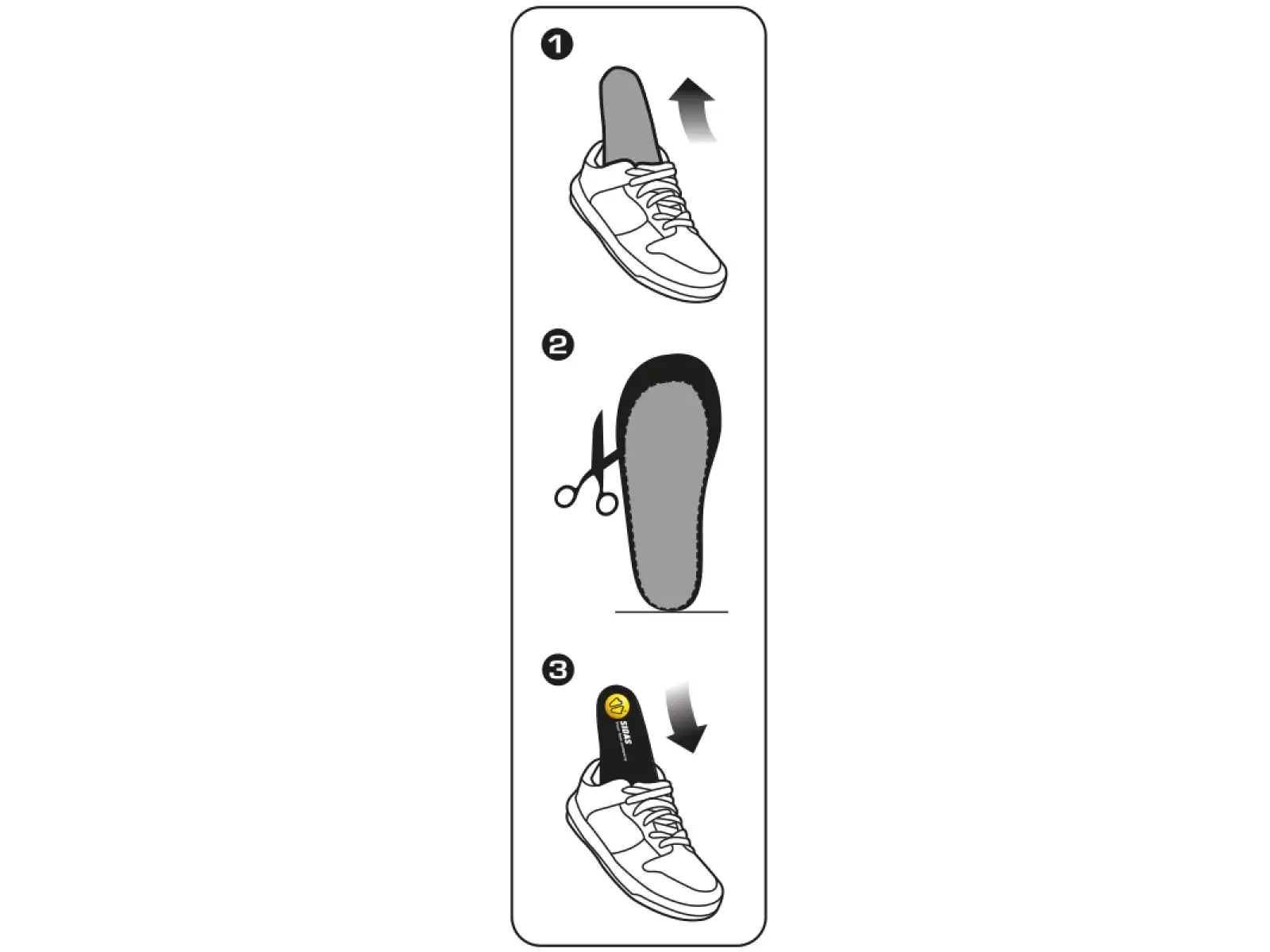 Sidas Cushioning Gel 3D insoles 1 pair