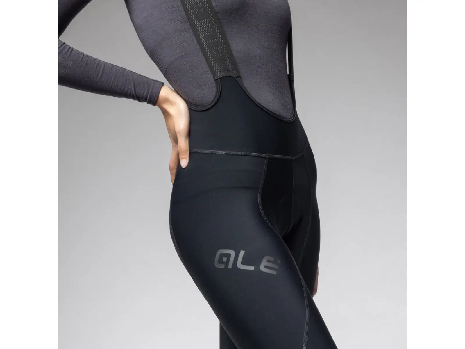 Alé Pragma Winter women's insulated bib tights with pad Black