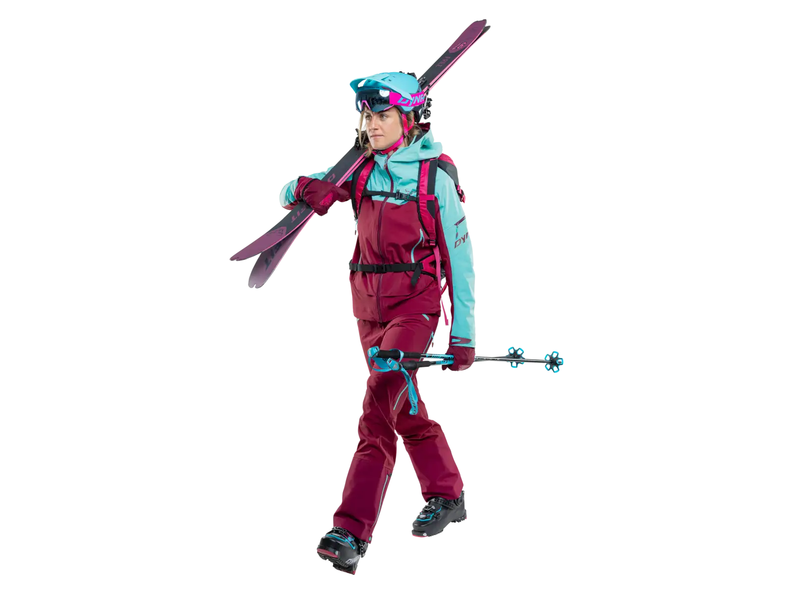 Dynafit Beast Hybrid women's hybrid pants Beet Red