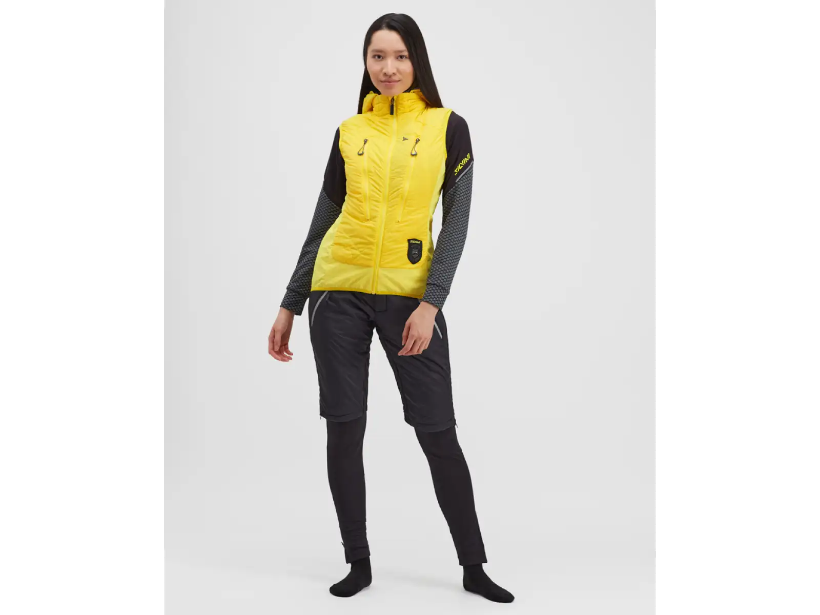 Silvini Polara women's ski touring vest Neon/Charcoal