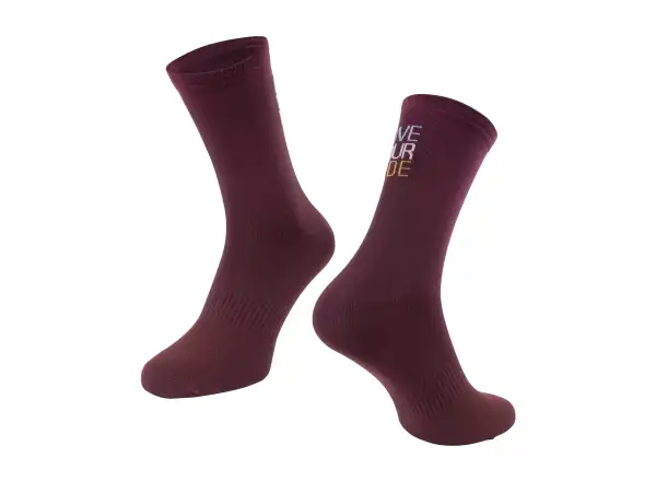 Force Love Your Ride socks burgundy