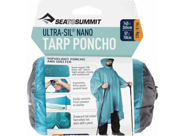 Sea to Summit Ultra-Sil Nano Tarp Poncho Pacific Blue