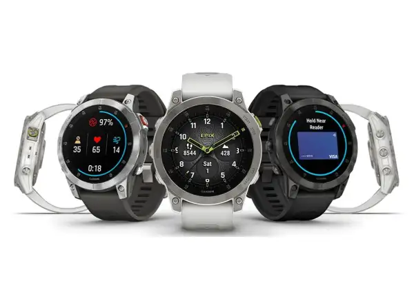 Garmin epix Gen 2 Sapphire Edition smart watch Titanium/White