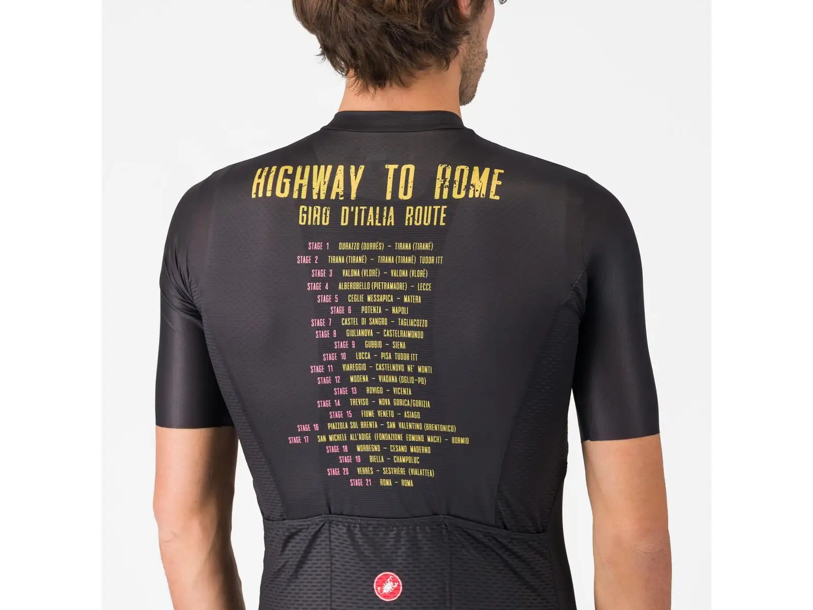 Castelli Giro Highway To Rome men's jersey short sleeve Nero