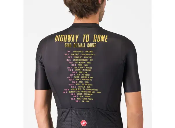 Castelli Giro Highway To Rome men's jersey short sleeve Nero