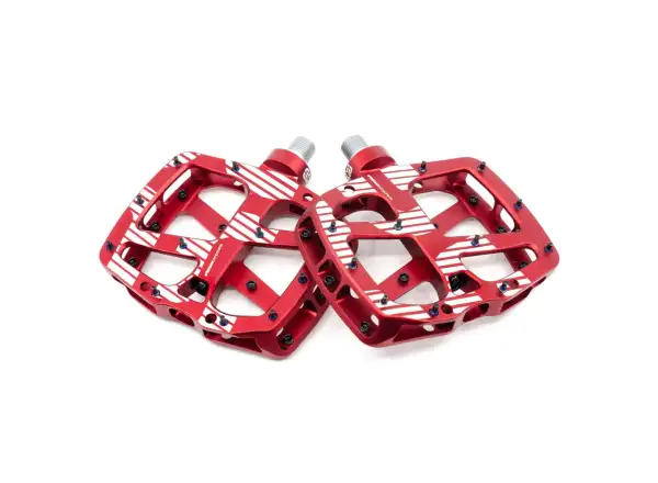 E-13 Plus platform pedals Red