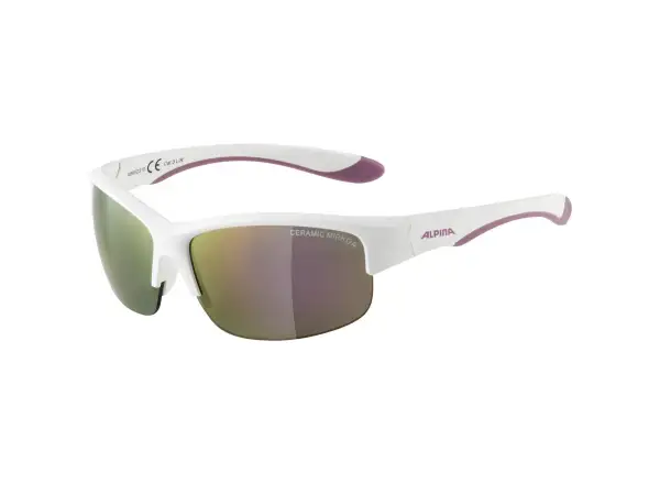 Alpina Flexxy Youth JR children's glasses White-Purple Matt/Pink mirror