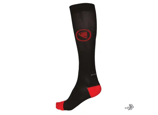 Endura Compression 2 pack socks černá