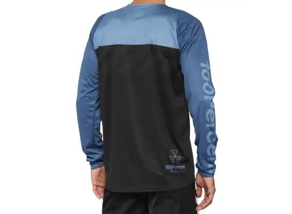 100% R-CORE Long Sleeve Jersey Men Black/Slate Blue