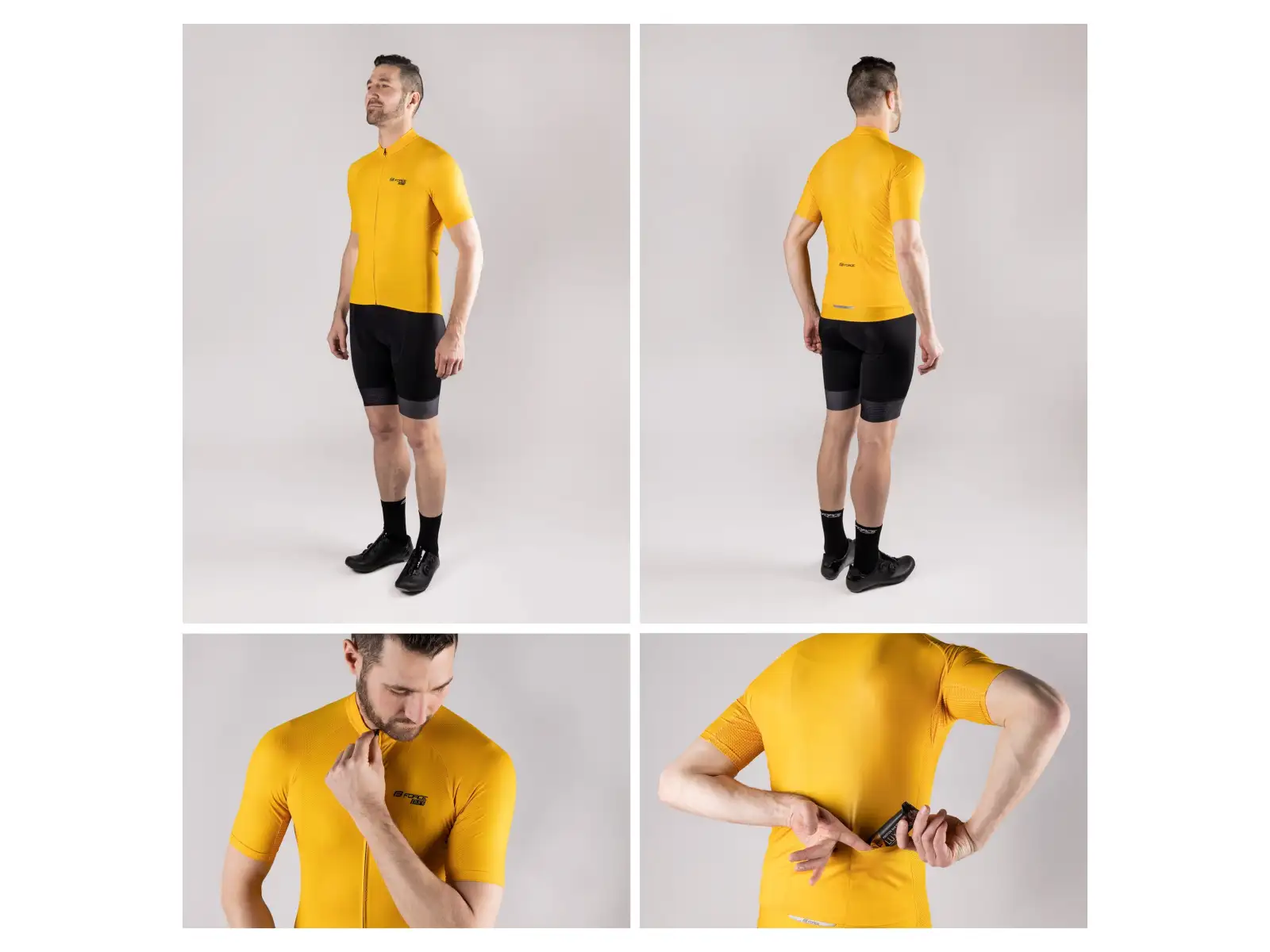 Force Pure men's jersey short sleeve yellow