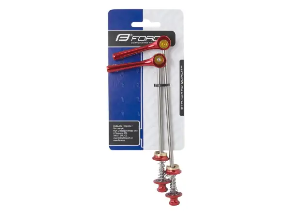 Force front + rear quick release Al/Ti red