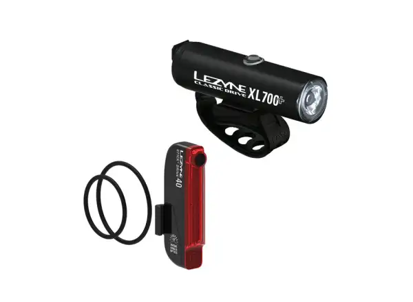 Lezyne Classic Drive XL 700+/ Stick+ Drive light set Satin Black/Black
