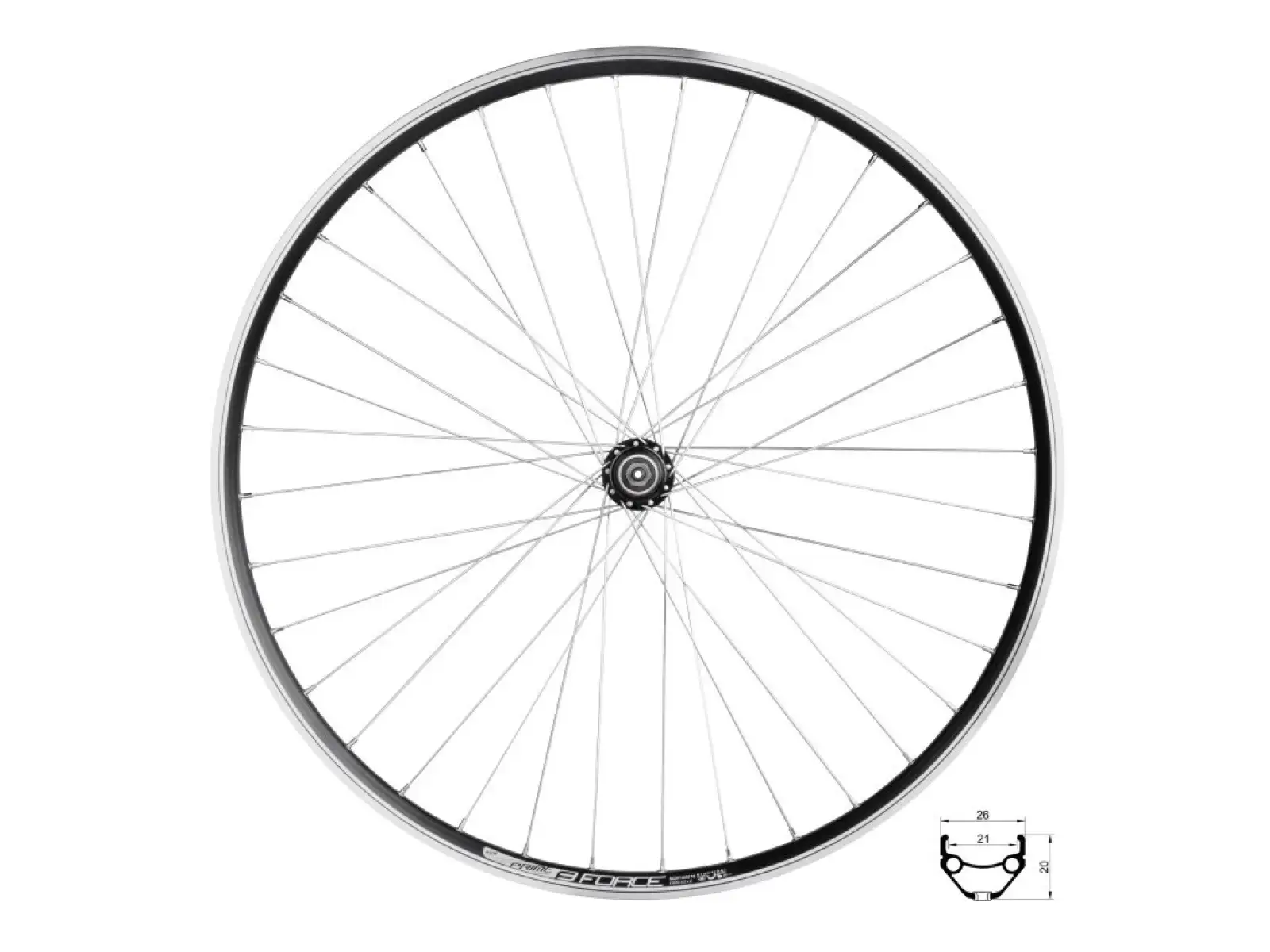 Force Prime 622x21 rear spoked wheel hub Force F80403 QR