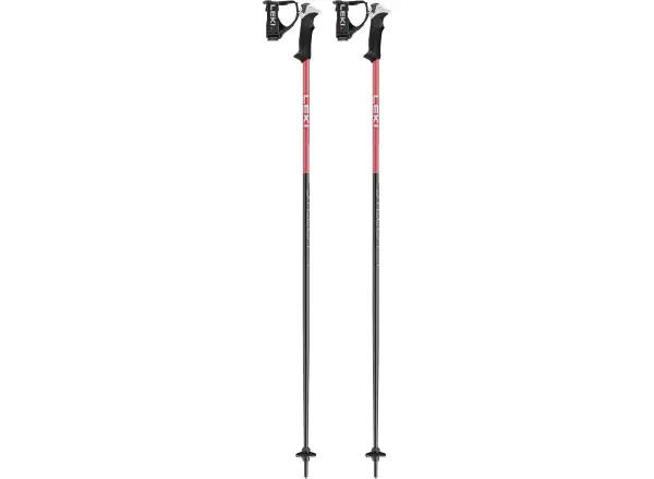 Leki Stella S women's downhill poles black-light rose-white