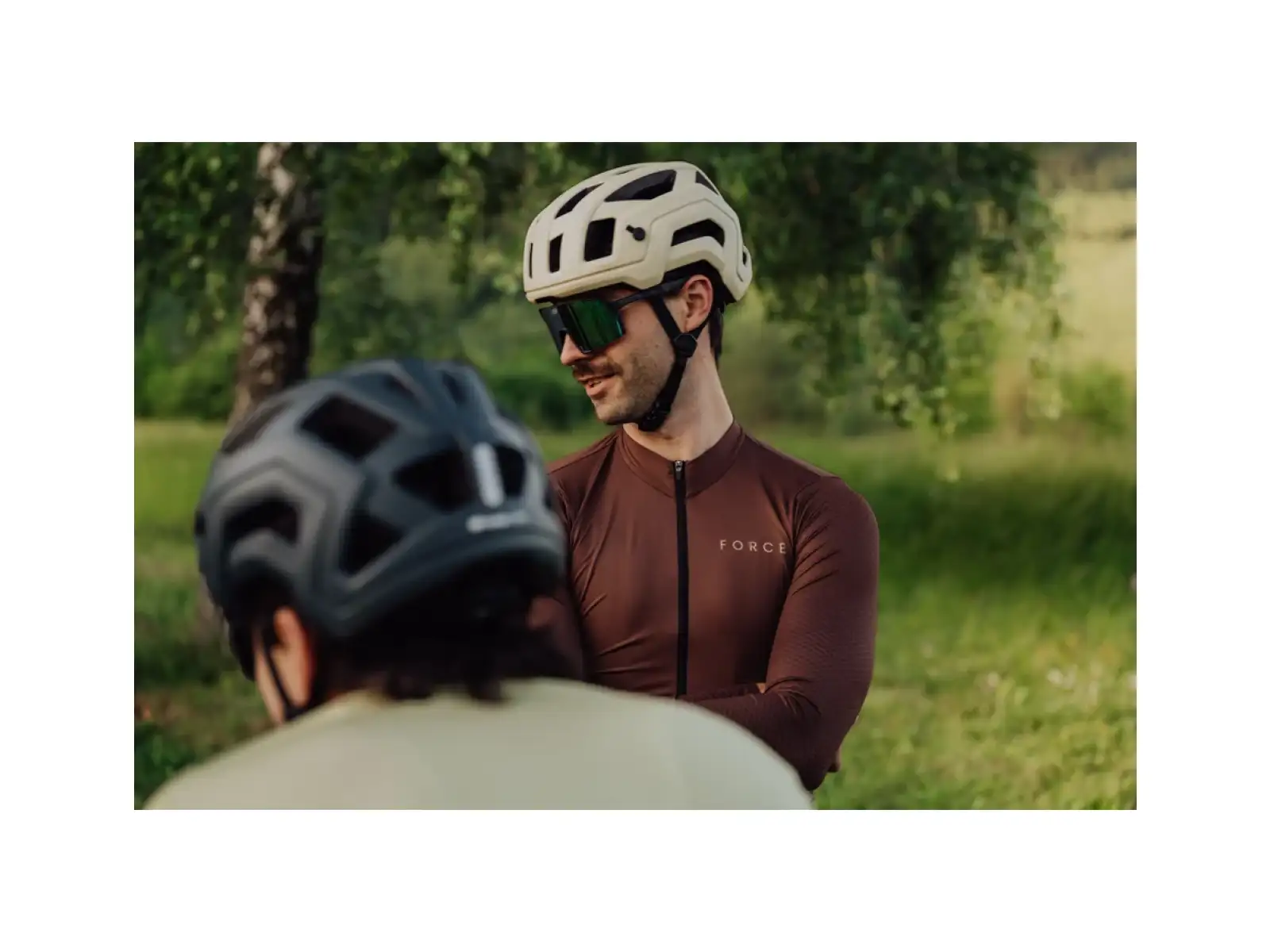 Force Plain men's long sleeve jersey brown
