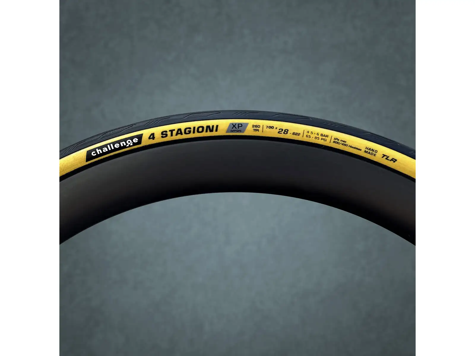 Challenge 4 Stagioni TLR 28" road tire kevlar black/tan