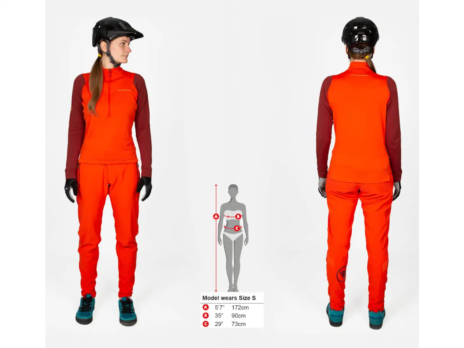 Endura Singletrack Fleece women's jersey long sleeve Paprika
