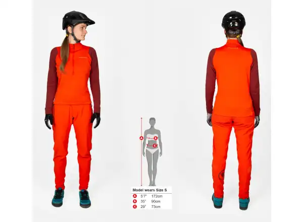 Endura Singletrack Fleece women's jersey long sleeve Paprika