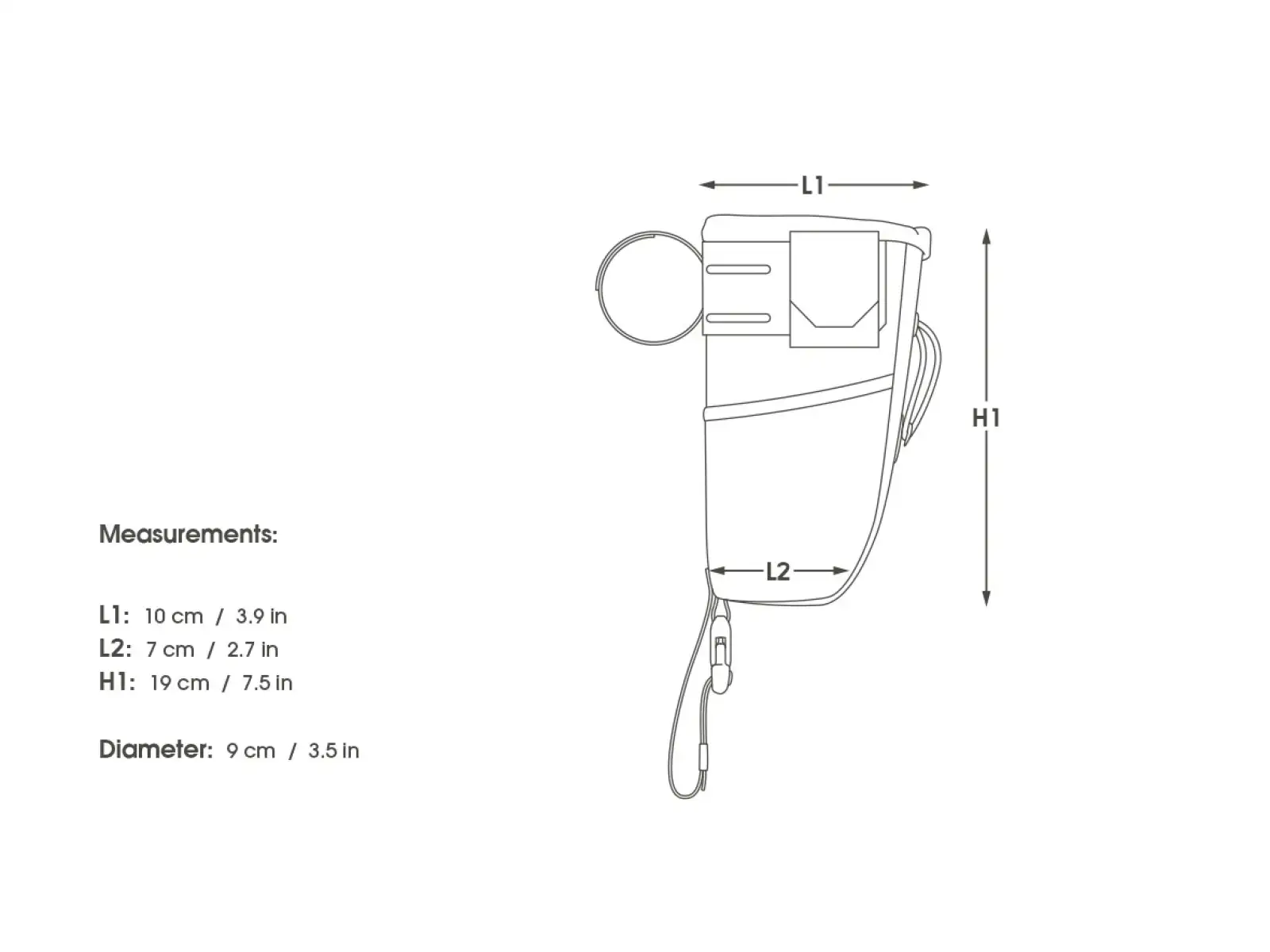 Apidura backcountry food pouch with mesh for handlebars 1.2 l