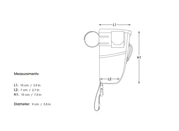 Apidura backcountry food pouch with mesh for handlebars 1.2 l