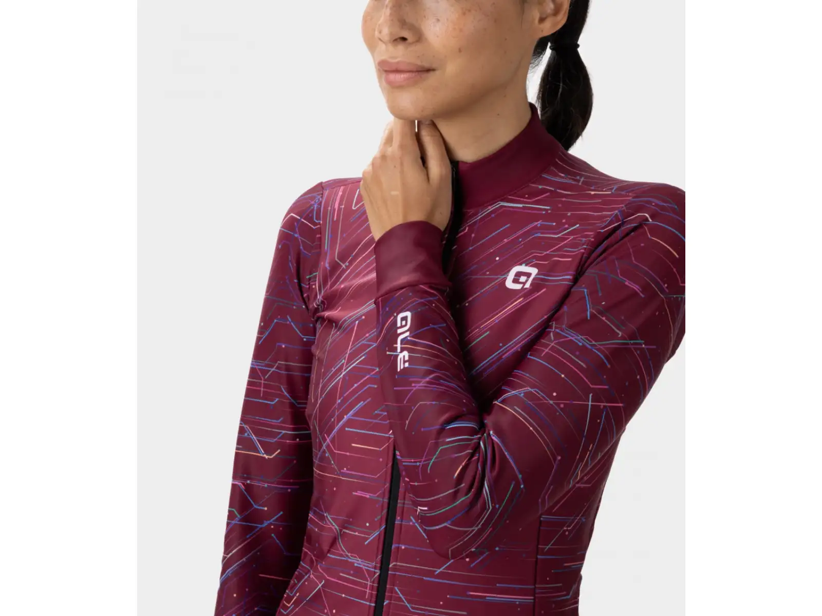 Alé Byte PR-E women's jersey long sleeve Bordeaux