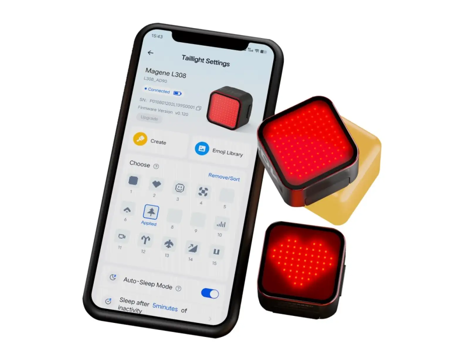 Magene L308 rear light rail mount