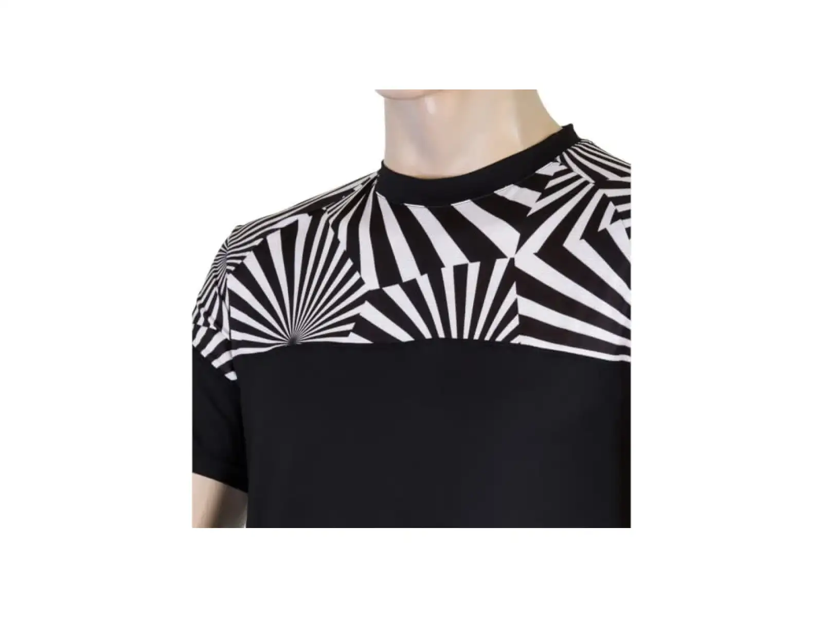 Sensor Coolmax Impress men's T-shirt short sleeve black/Geometry