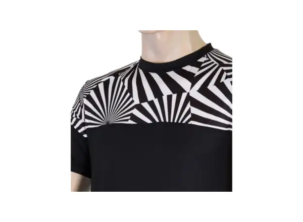 Sensor Coolmax Impress men's T-shirt short sleeve black/Geometry